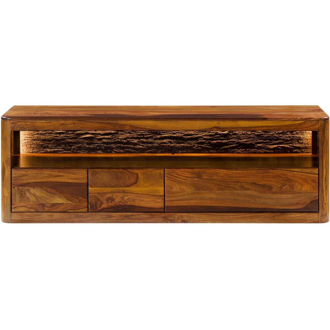 TV-Board Sheesham 190x50x60 walnuss gewachst TORONTO LUX #247 Massivmöbel24 TV-Board Sheesham walnuss gewachst TORONTO LUX