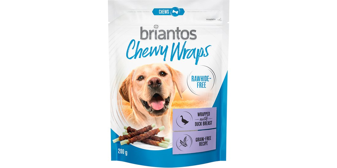 Briantos Chewy Wraps Snack per cane – 200 g Anatra…
