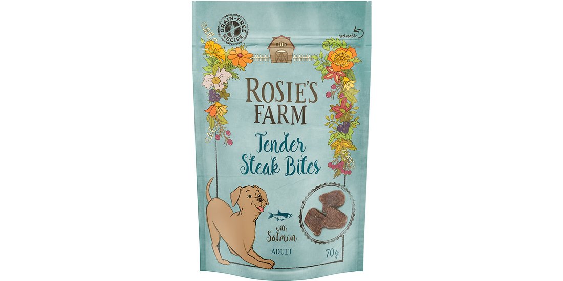 Rosie’s Farm Adult “Tender Steak Bites” Salmone…