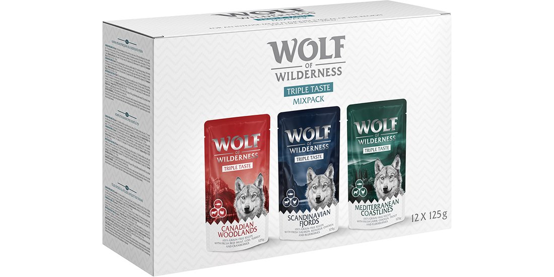 Wolf of Wilderness Adult “Triple Taste” 12 x …
