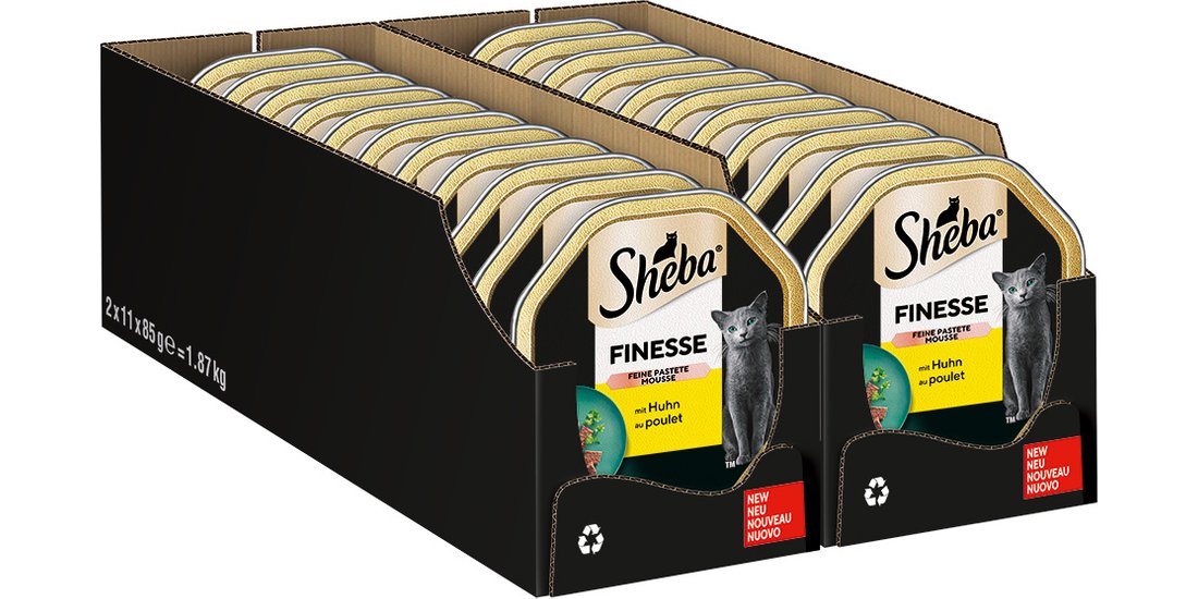 Sheba Vaschette 22 x 85 g Umido per gatto – Finesse…