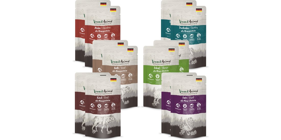 Venandi Animal 12 x 125 g Pacco misto umido gatto…