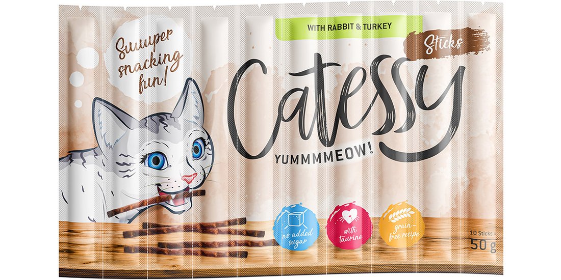 Catessy Sticks 10 x 5 g Snack per gatti – con…