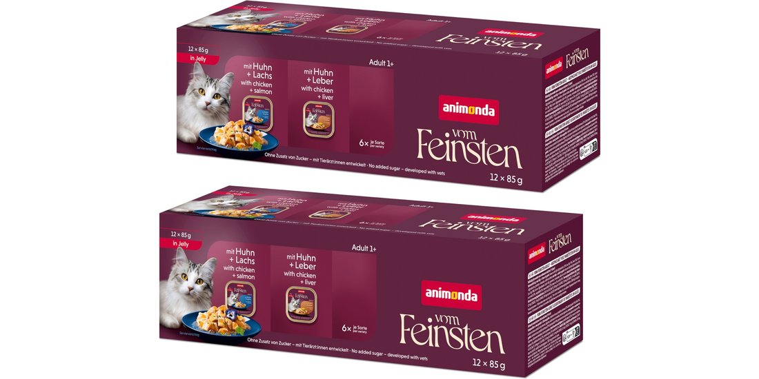 1 + 1 gratis! 2 x (12 x 85 g) Cibo umido per …