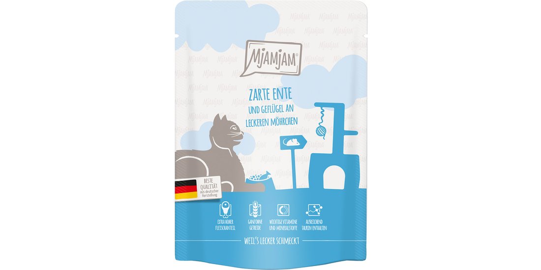 MjAMjAM Buste 24 x 300 g umido gatto – Anatra…