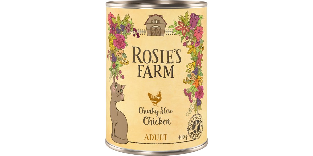 Rosie’s Farm Adult 12 x 400 g umido per gatti…