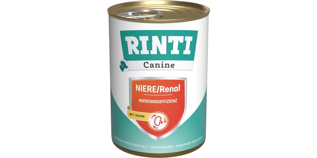 RINTI Canine Reni con Pollo 400 g Alimento umido…