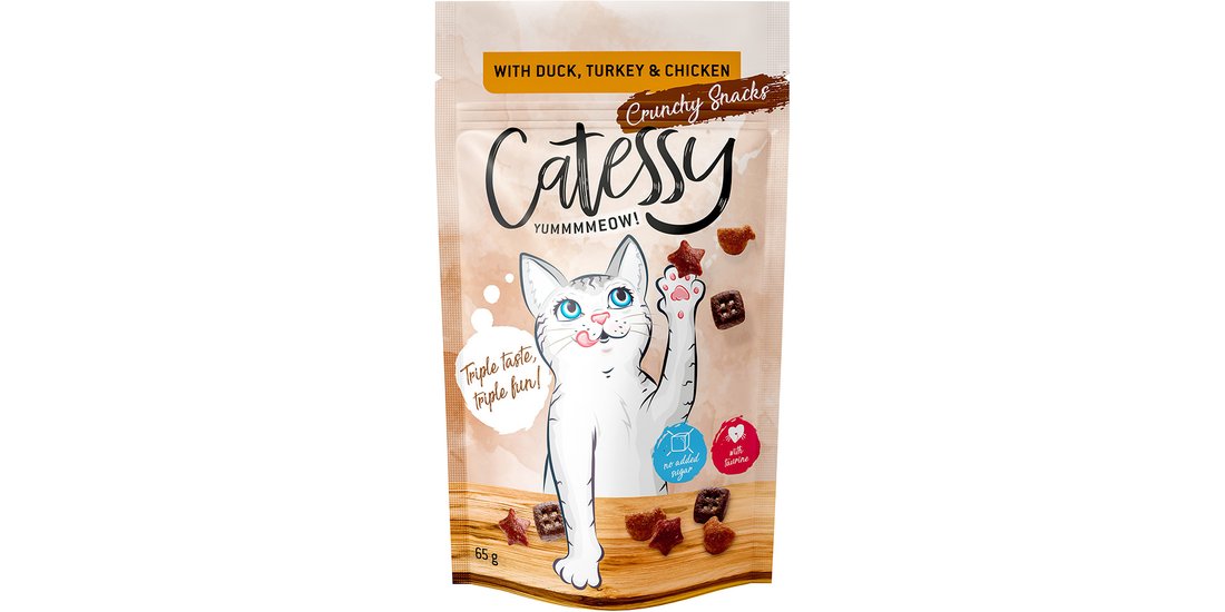 Catessy Snack croccanti per gatto 65 g – Anatra…