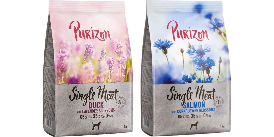 Set prova! 2 x 1 kg Purizon – Single Meat: Salmone…
