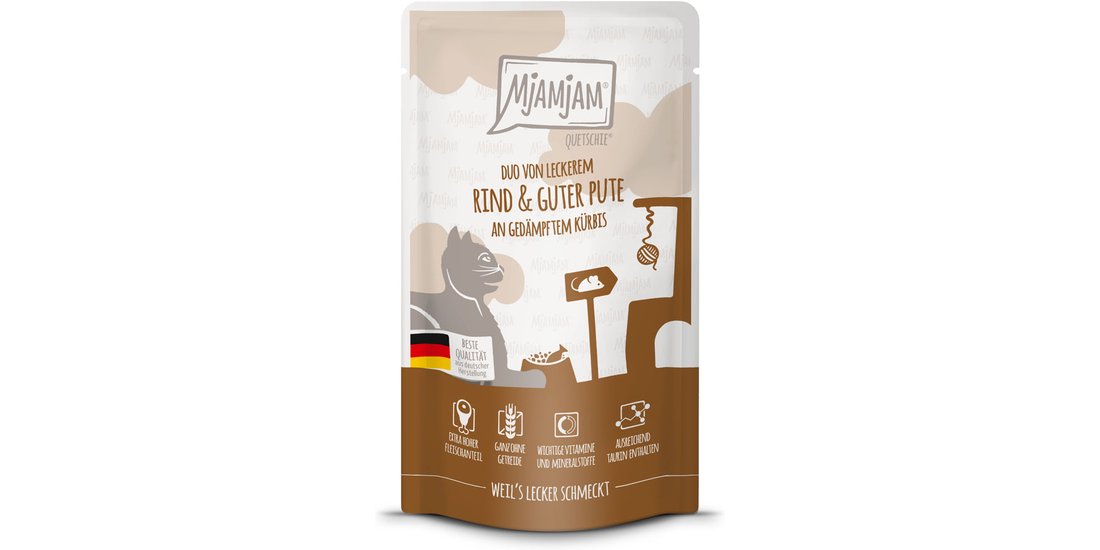 MjAMjAM Buste 24 x 125 g umido gatto – Manzo & …