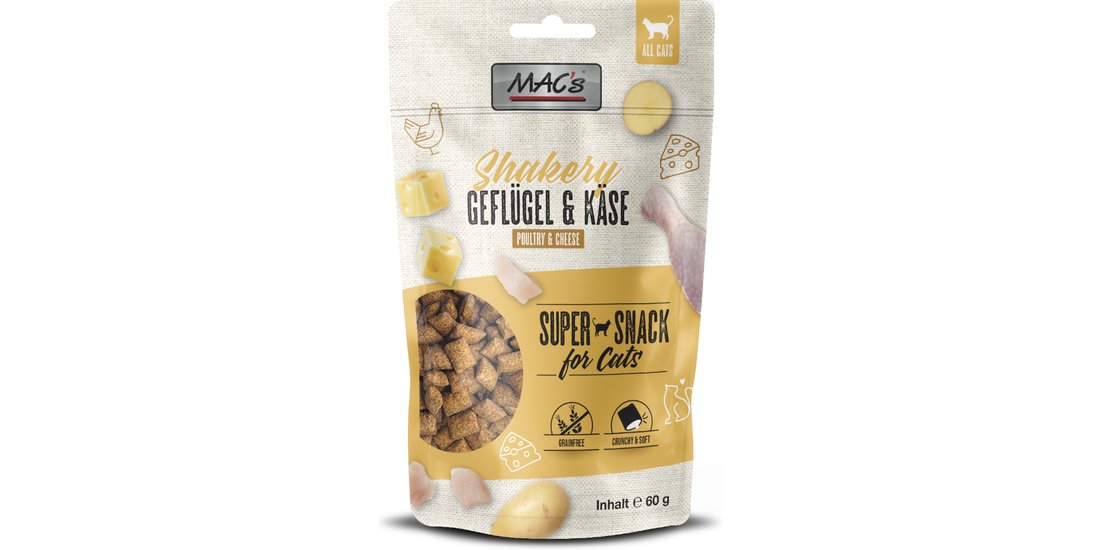 MAC’s Shakery Snack per gatto – 60 g Pollo & …