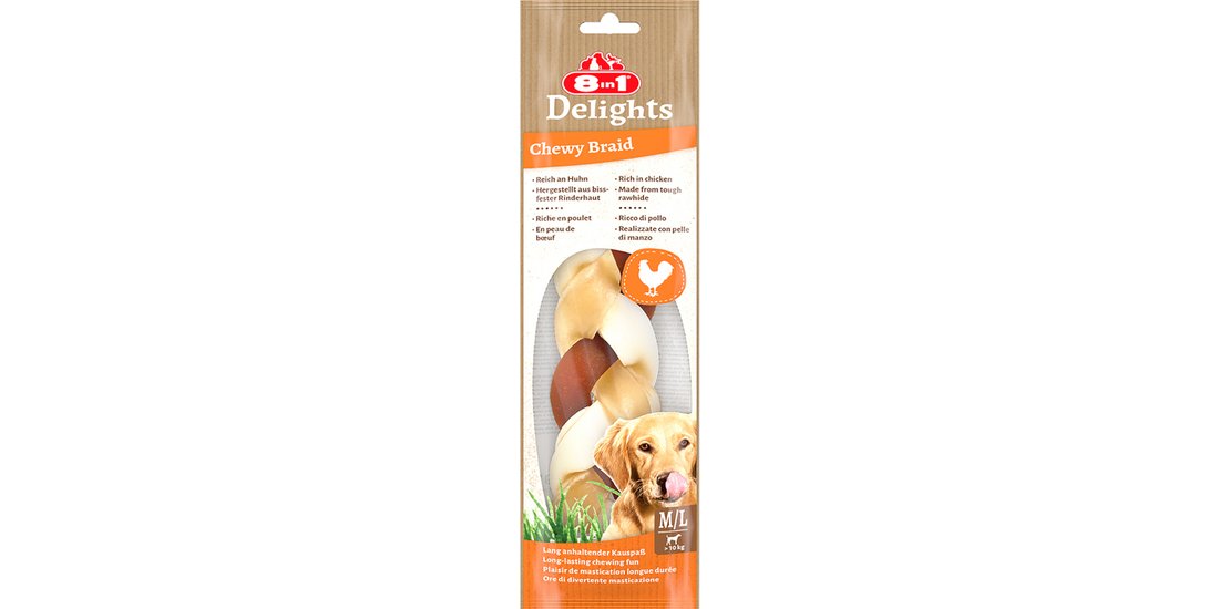 8in1 Delights Treccia da masticare Pollo – 80…