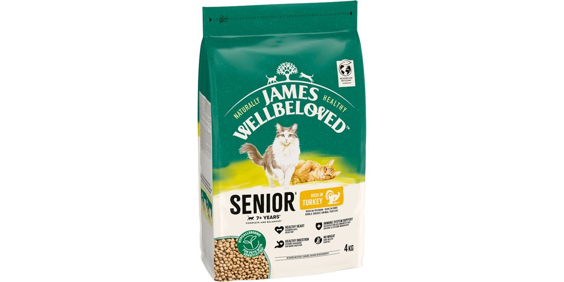 James Wellbeloved Senior Cat Hypoallergenic Tacchino…