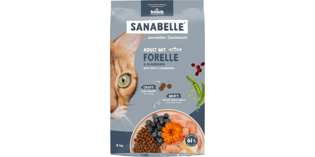 Sanabelle Adult con Trota e Mirtilli – 8 kg