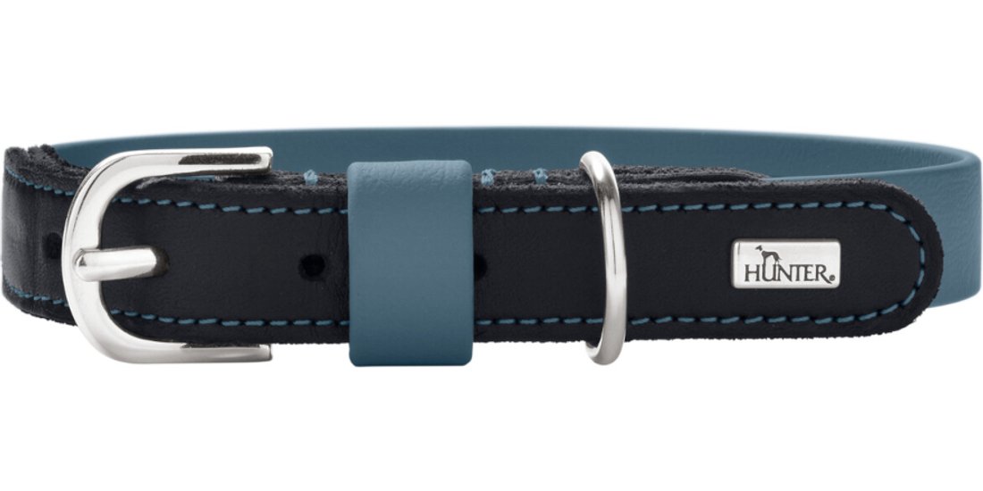 HUNTER Wolmar BioThane collare in pelle blu…