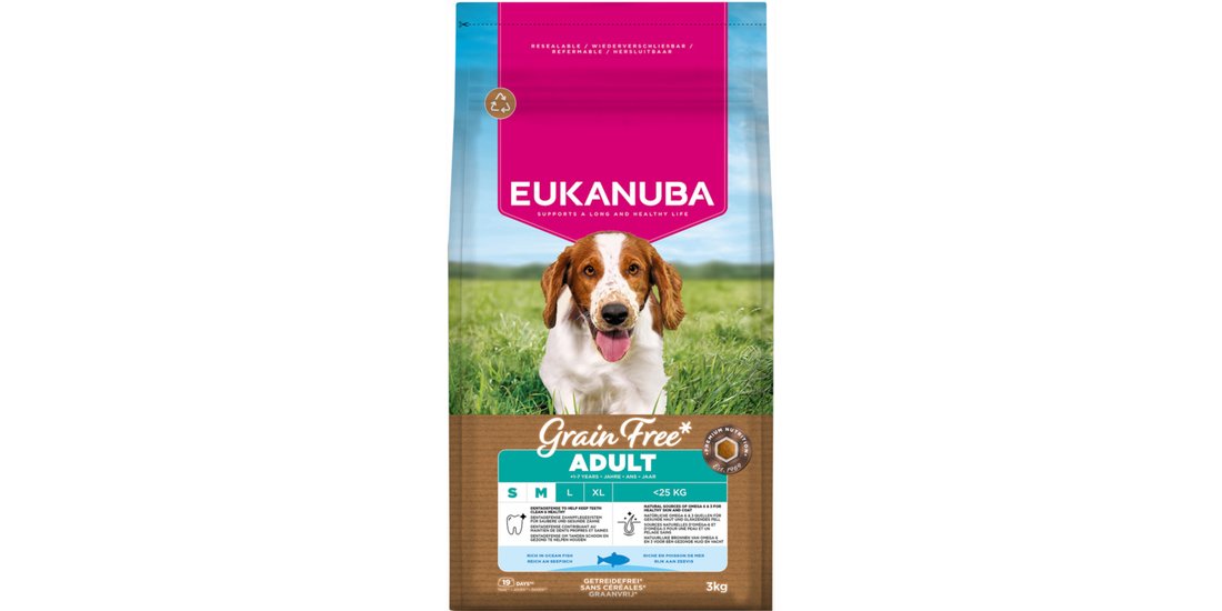Eukanuba Grain Free Adult Small & Medium Pesce…