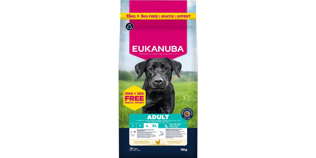 15 kg + 3 kg gratis! 18 kg Eukanuba Premium Nutrition…