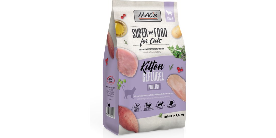 MAC’s Superfood for Cats Kitten Crocchette per…