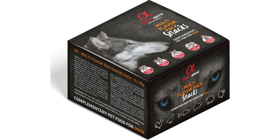 Pacco misto Alpha Spirit Dog Snack – Set %: 18…