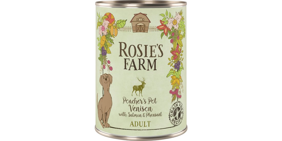 Rosie’s Farm Adult 6 x 400 g umido cane – Selvaggina…