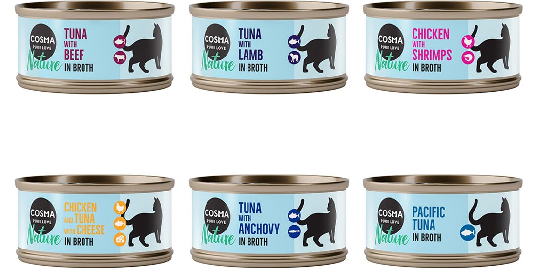 Cosma Nature 48 x 70 g – Mix: 4 gusti al Tonno…