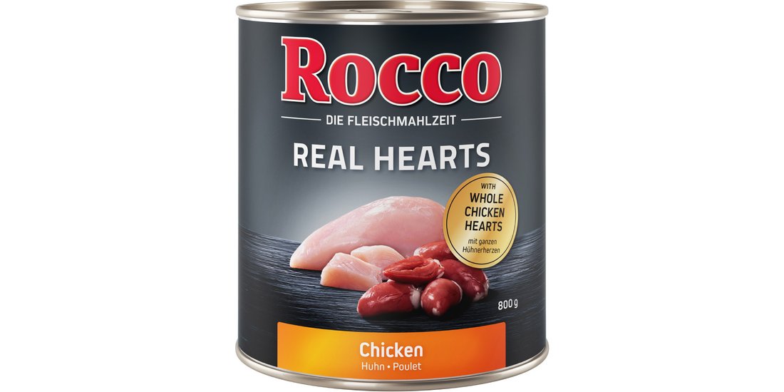 Rocco Real Hearts 6 x 800 g – Pollo con Cuori…