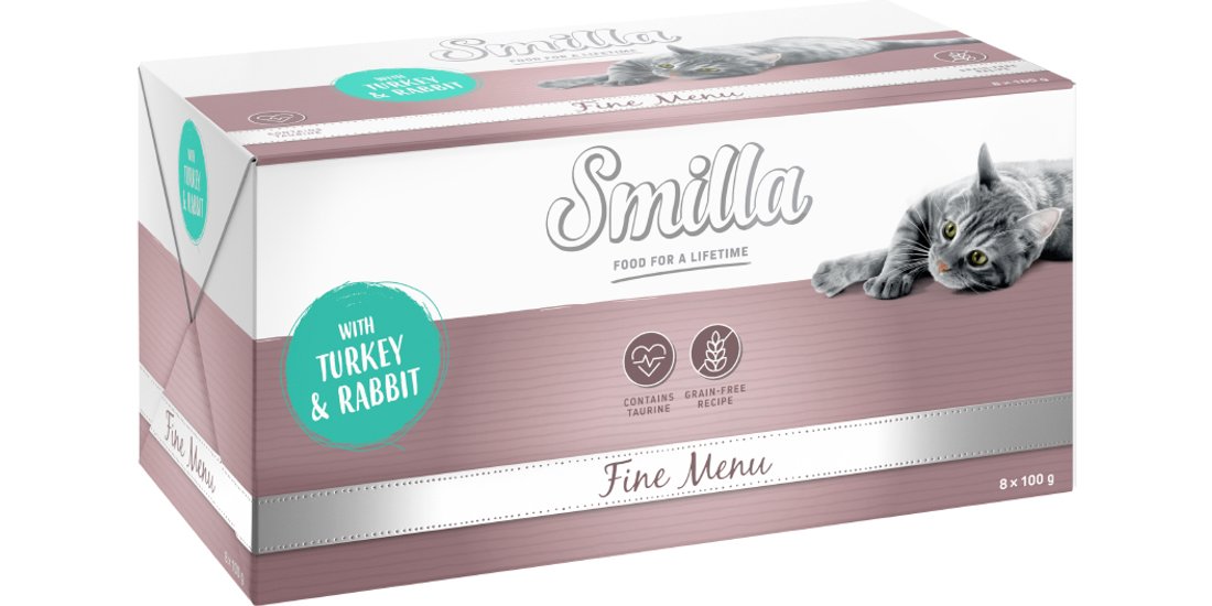 Smilla Fine Menù 8 x 100 g umido gatto – Tacchino…