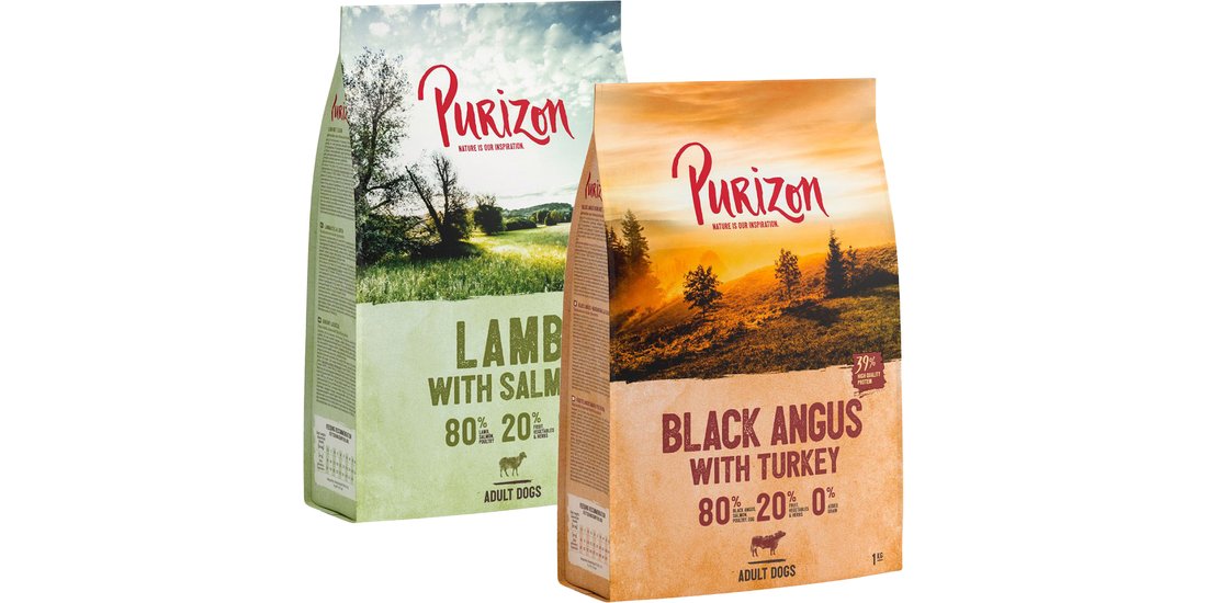 Set prova! 2 x 1 kg Purizon – Adult: Black-Angus…