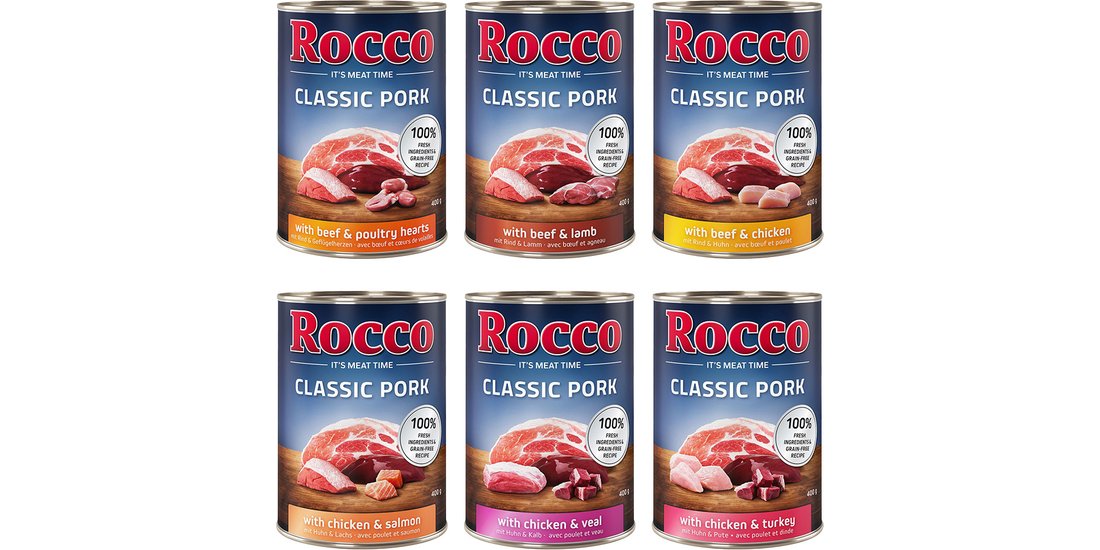 Rocco Classic Pork 24 x 400 g umido per cane – …