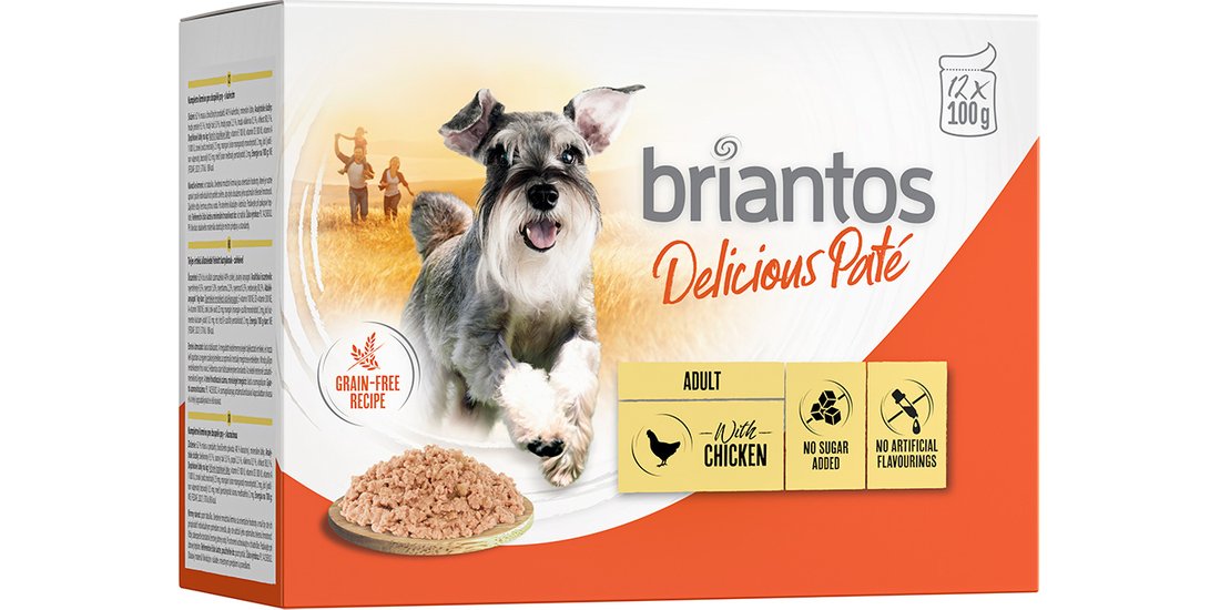Briantos Delicious Paté 12 x 100 g Umido per …