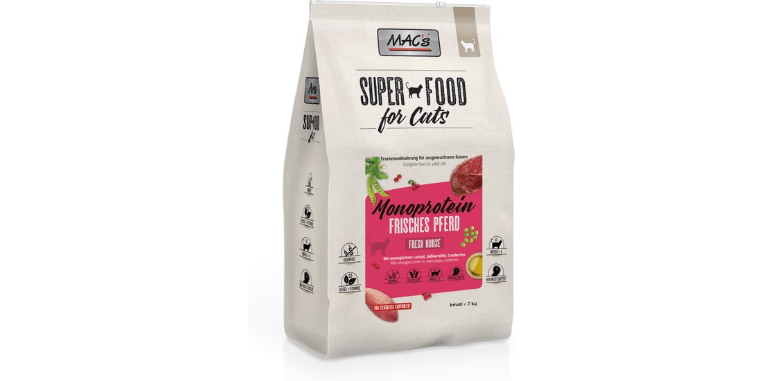 MAC’s Superfood for Cats Adult Monoprotein Cavallo…