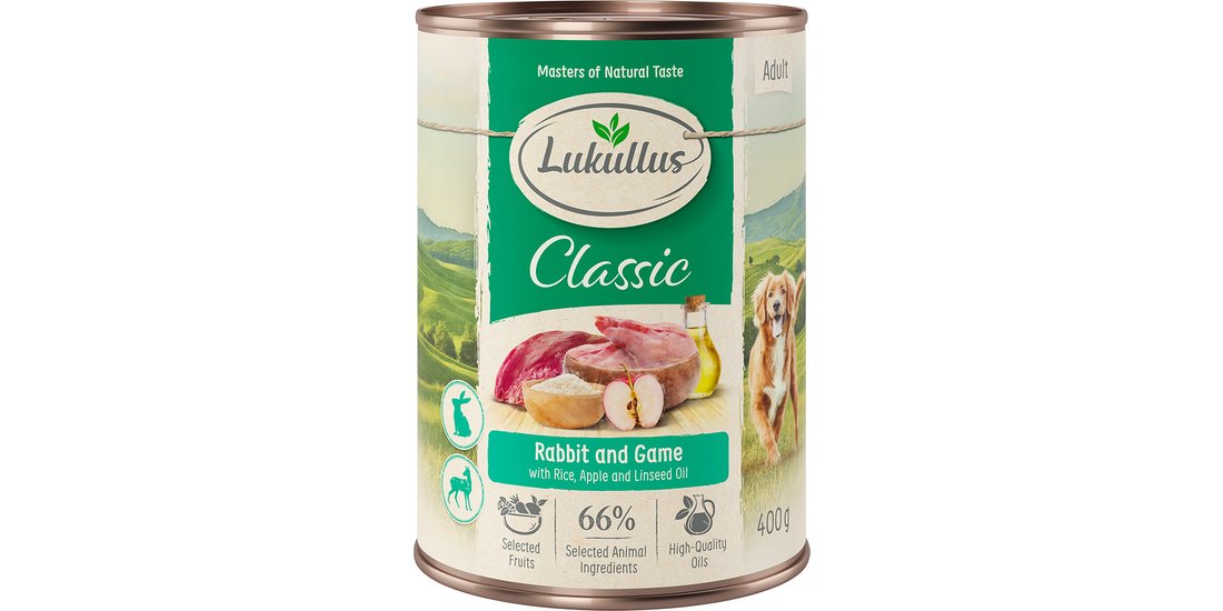 Lukullus Adult 12 x 400 g – Coniglio & Selvaggina…