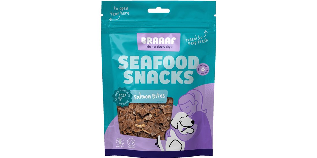 Braaaf Seafood Snacks con Salmone – 70 g