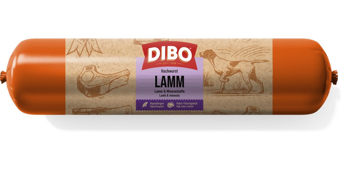 DIBO Salsiccia cotta Pur 10 x 800 g – Agnello