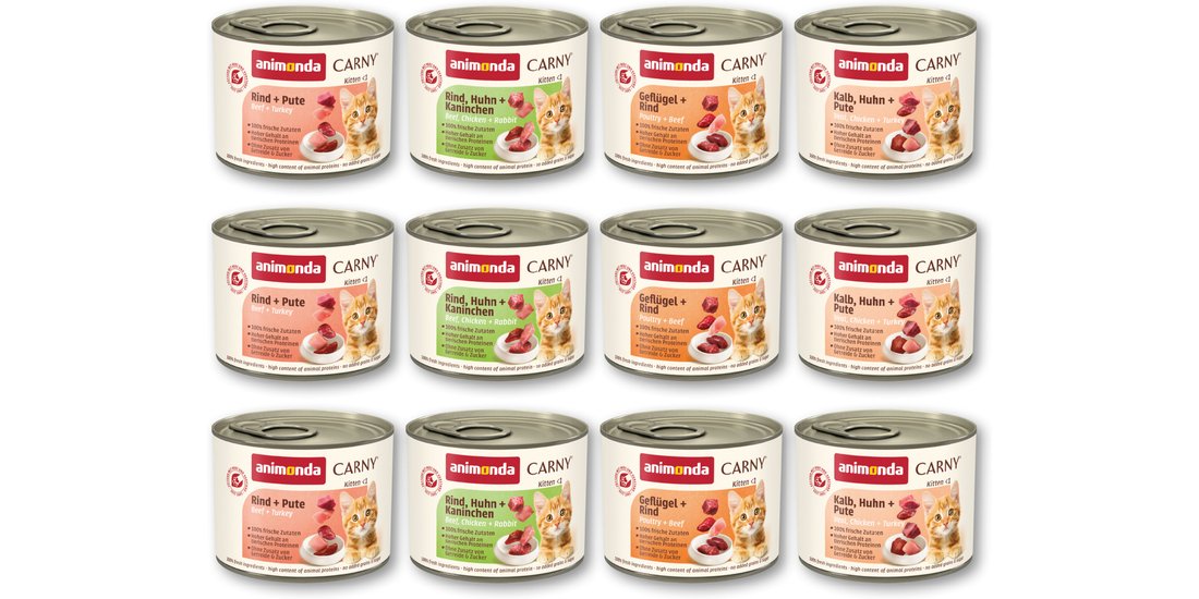 animonda Carny Kitten 12 x 200 g – Mix: Manzo…