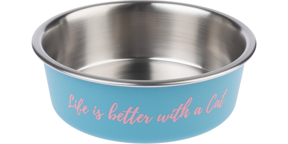 Ciotola TIAKI in acciaio “Better With A Cat” – …