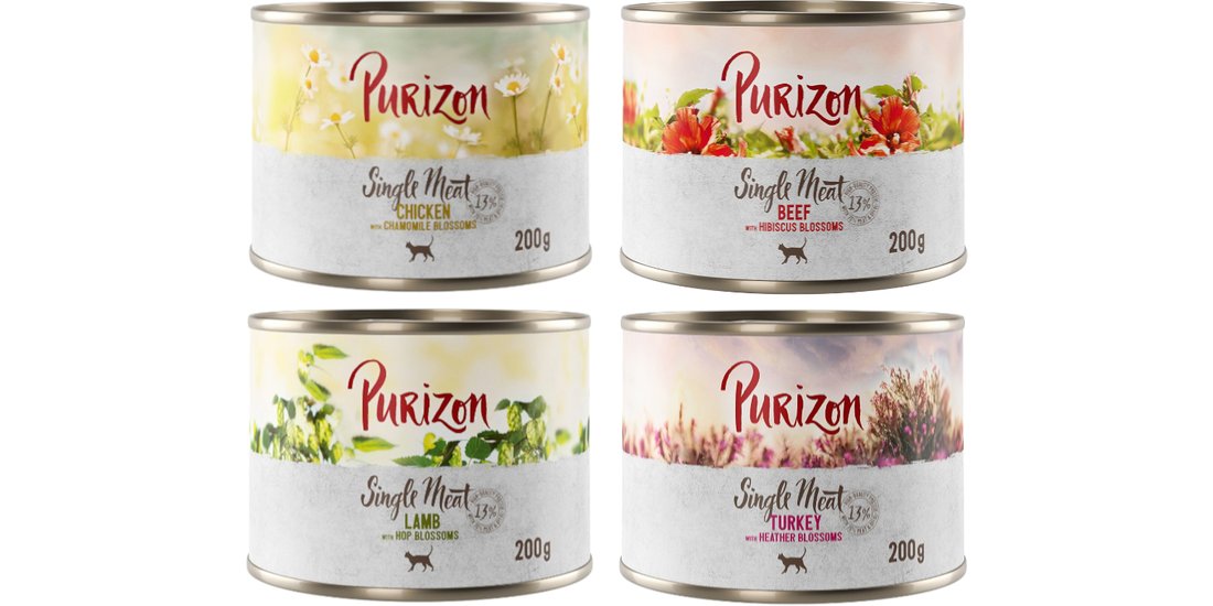 Purizon Single Meat 24 x 200 g – Mix: 1x Manzo…