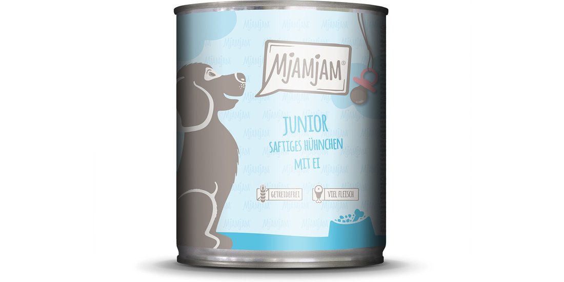 MjAMjAM Junior 6 x 800 g Umido cane – Pollo con…