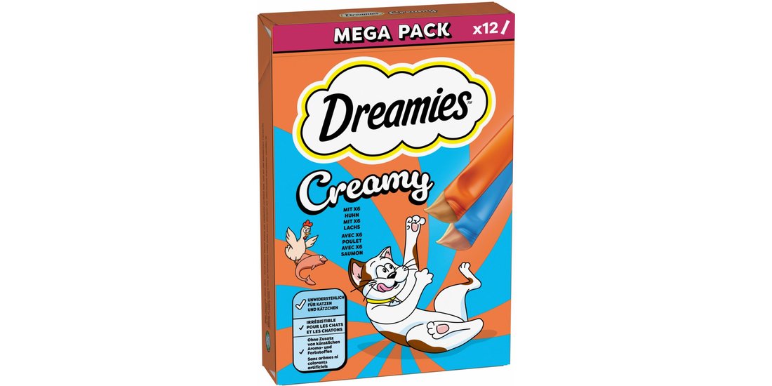 Catisfactions Dreamies Creamy con Pollo & Salmone…