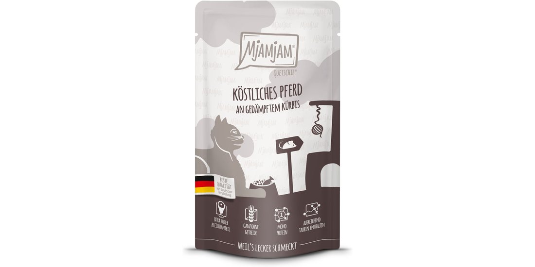 MjAMjAM Buste 12 x 125 g umido gatto – Cavallo…