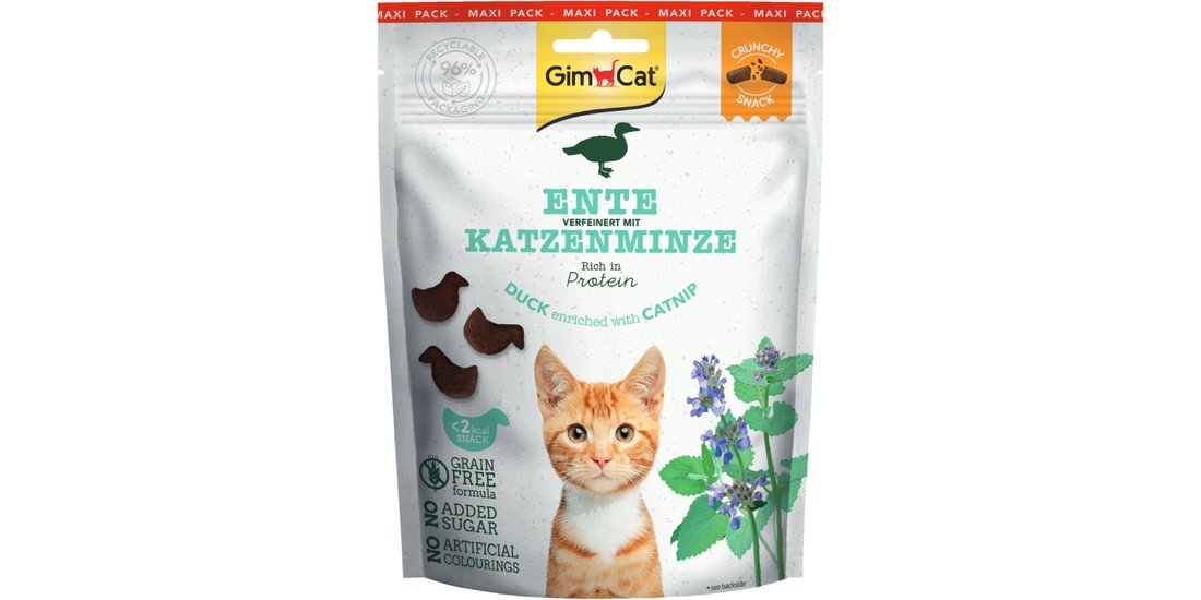 GimCat Crunchy Snacks – 140 g Anatra con Erba…