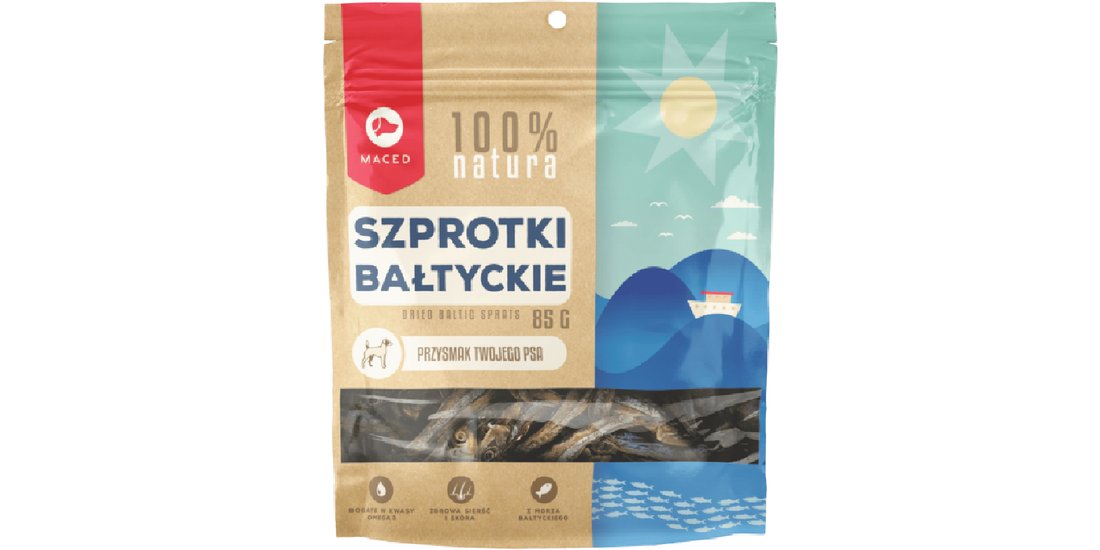 Maced Natural Spratto del Mar Baltico Snack cane…