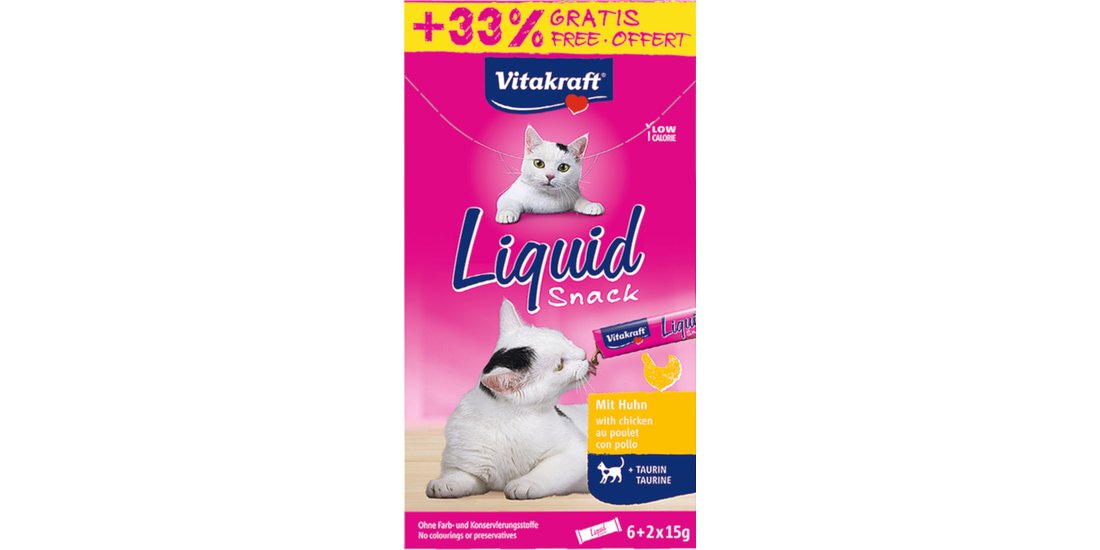 6 + 2 gratis! 8 x 15 g Vitakraft Cat Liquid-Snack…