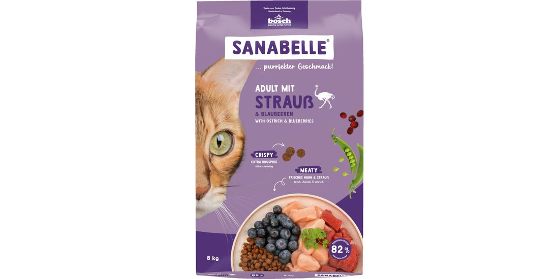 Sanabelle Adult con Struzzo e Mirtilli – 8 kg