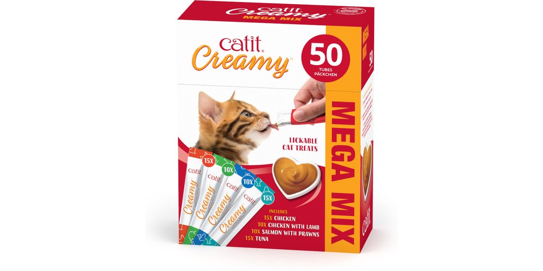 Catit Creamy 50 x 10 g – Confezione mix (4 varianti…