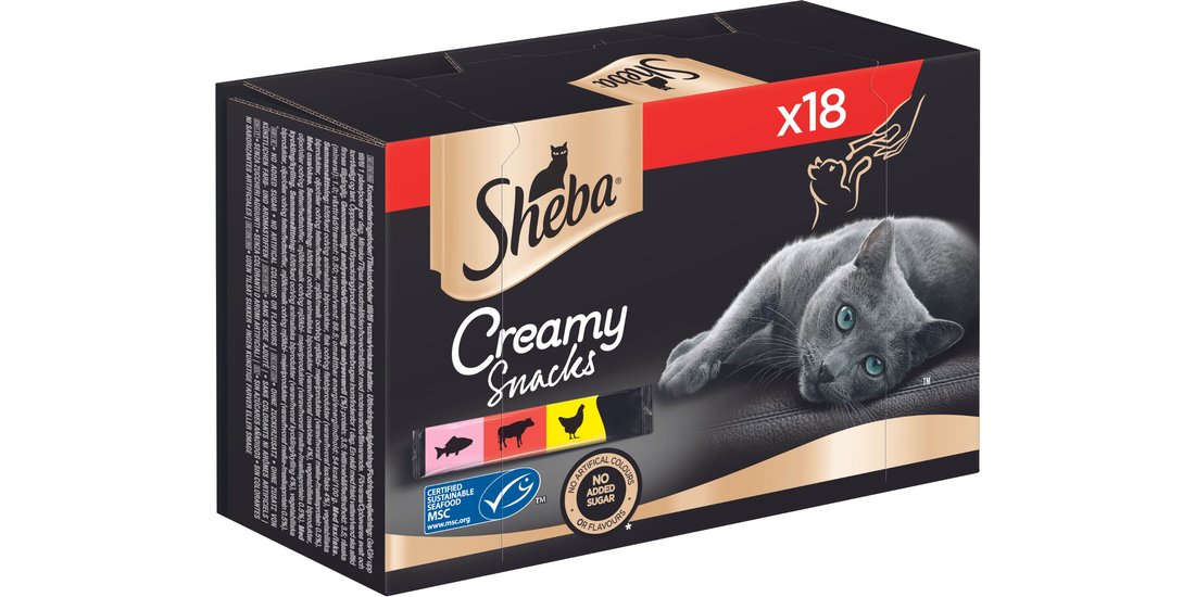 Sheba Creamy Snacks Pacco misto 18 x 12 g – 18…