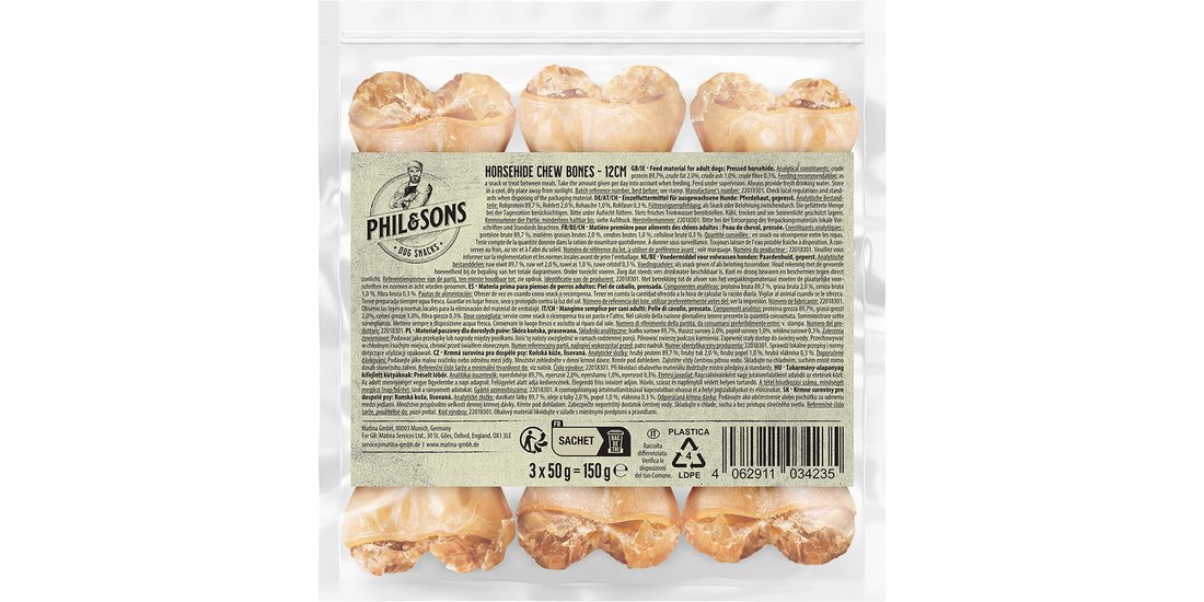 Phil & Sons Ossi da masticare in pelle di cavallo…