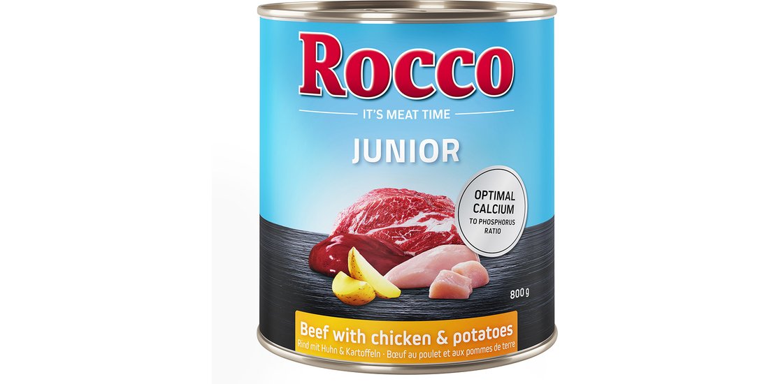 Rocco Junior 6 x 800 g Umido cane – Manzo con…
