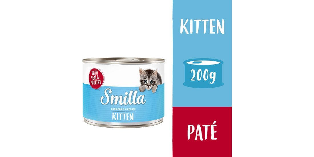 Smilla Kitten 24 x 200 g umido gatto – Vitello…