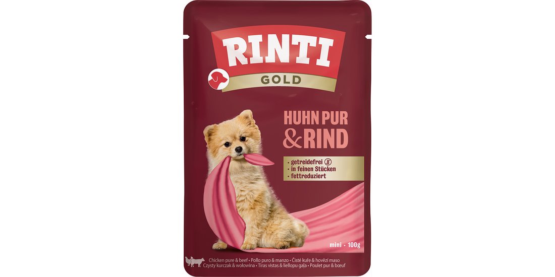 RINTI Gold 10 x 100 g Alimento umido per cani…